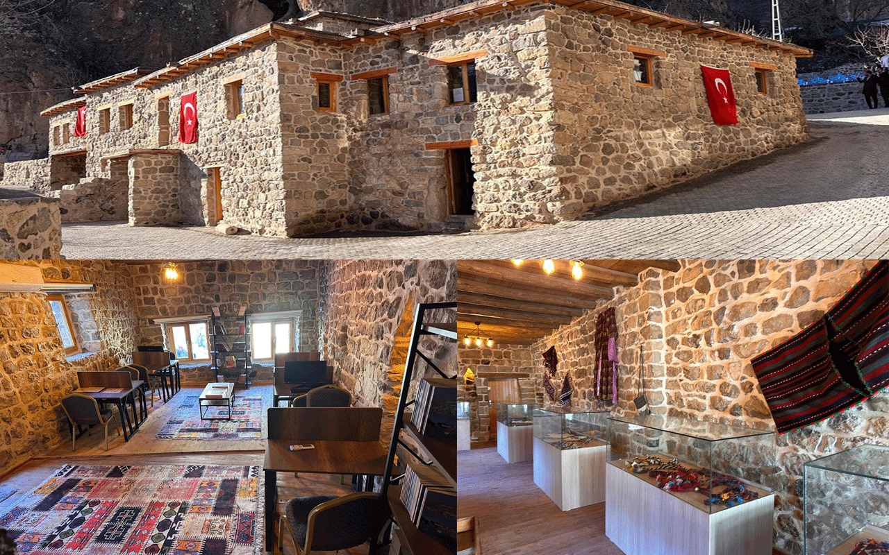 Çukurca’da 400 yıllık tarihi taş evler turizme açıldı