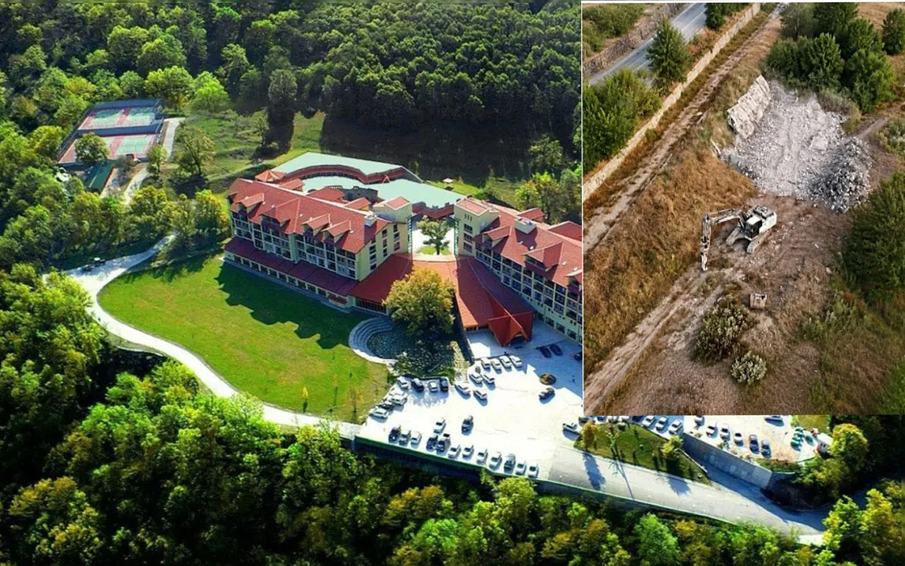 Gazelle Otel’deki kaçak personel lojmanı yıkılıyor