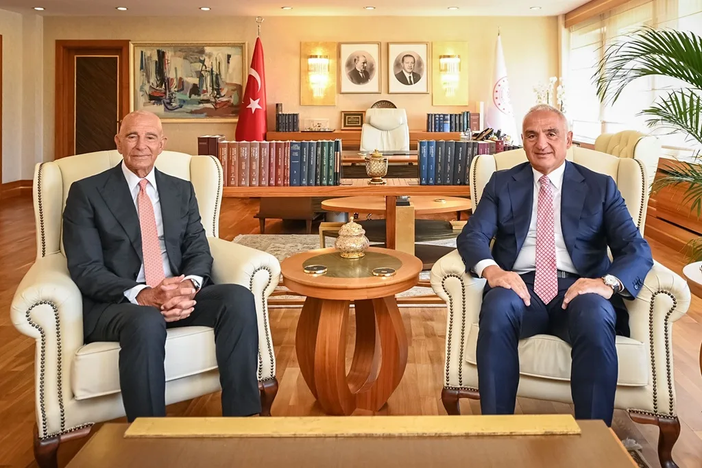 Bakan Ersoy, ABD’nin Ankara Büyükelçisi Tom Barrack’ı Ağırladı: Gündem Turizm ve Kültür Varlığı Kaçakçılığı