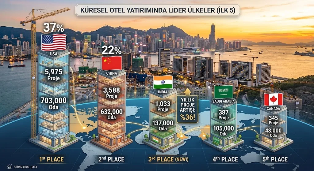 Otellerde küresel yatırım rekoru: 2,4 milyon odalık dev dalga