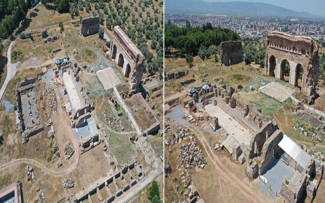 Tralleis’te 2 bin yıllık dev antik havuz gün yüzüne çıkarıldı