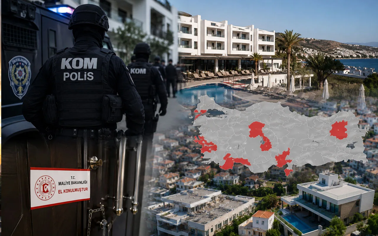 16 ilde operasyon: Bodrum’daki otel dahil çok sayıda taşınmaza el konuldu