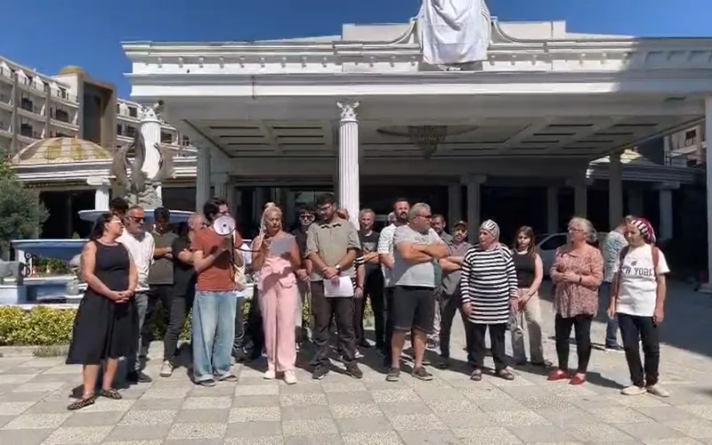 Grand Termal Otel işçilerinin alacak eylemi sürüyor