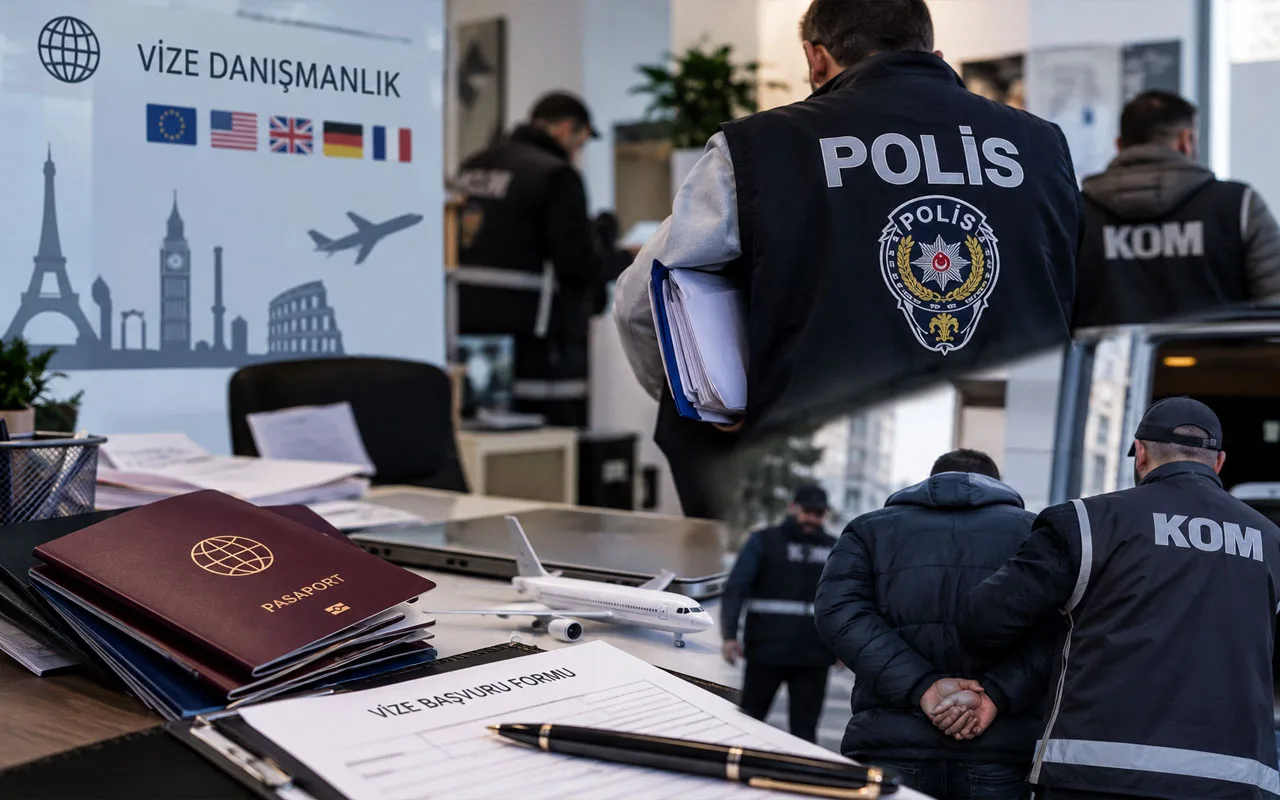 Vize şirketlerine 8 ilde operasyon! 60 kişi hakkında gözaltı kararı