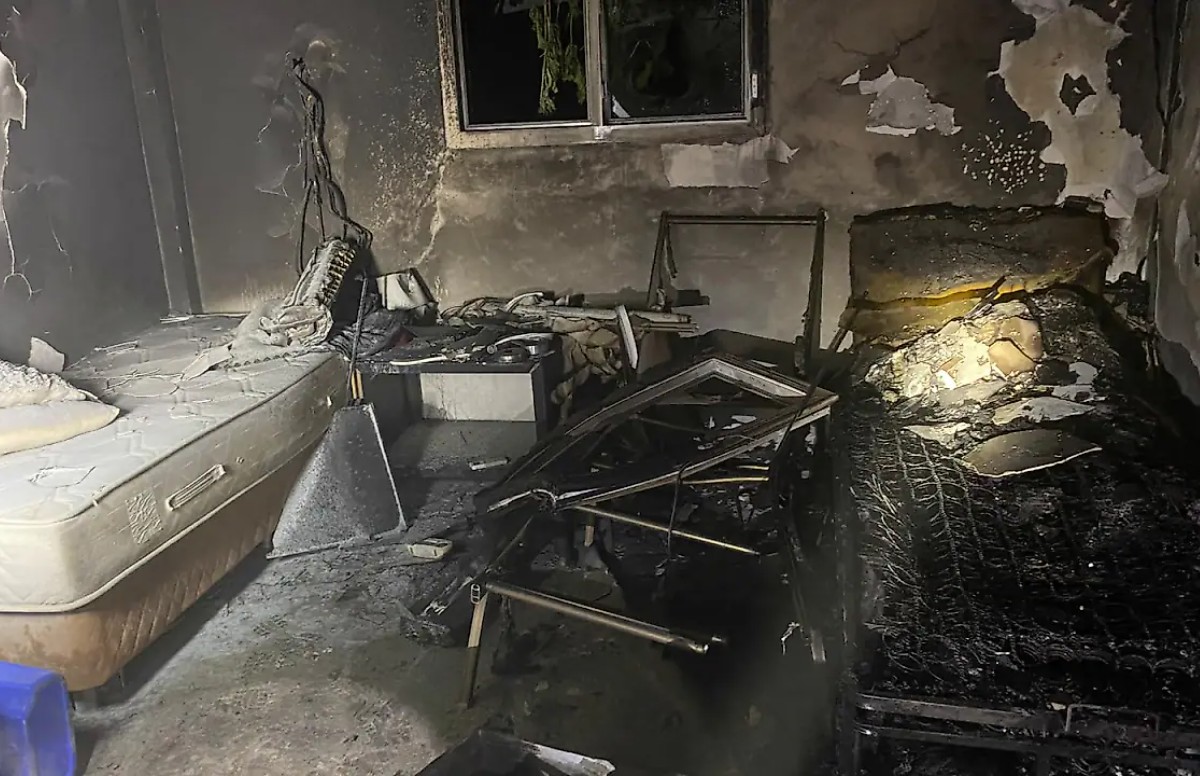 Gümbet'te otel lojmanı yangını