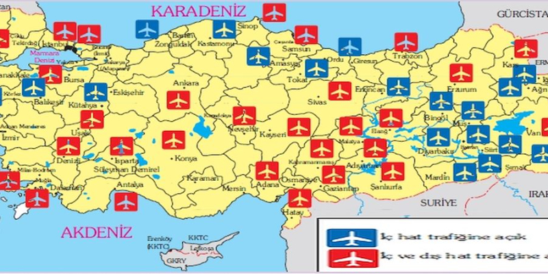 Zafer havaalanı örneği, her ile bir havaalanı ve 100 kilometrede bir hava meydanı
