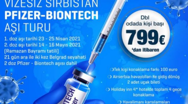 Yurt dışına 'Aşı Turları'' da başladı