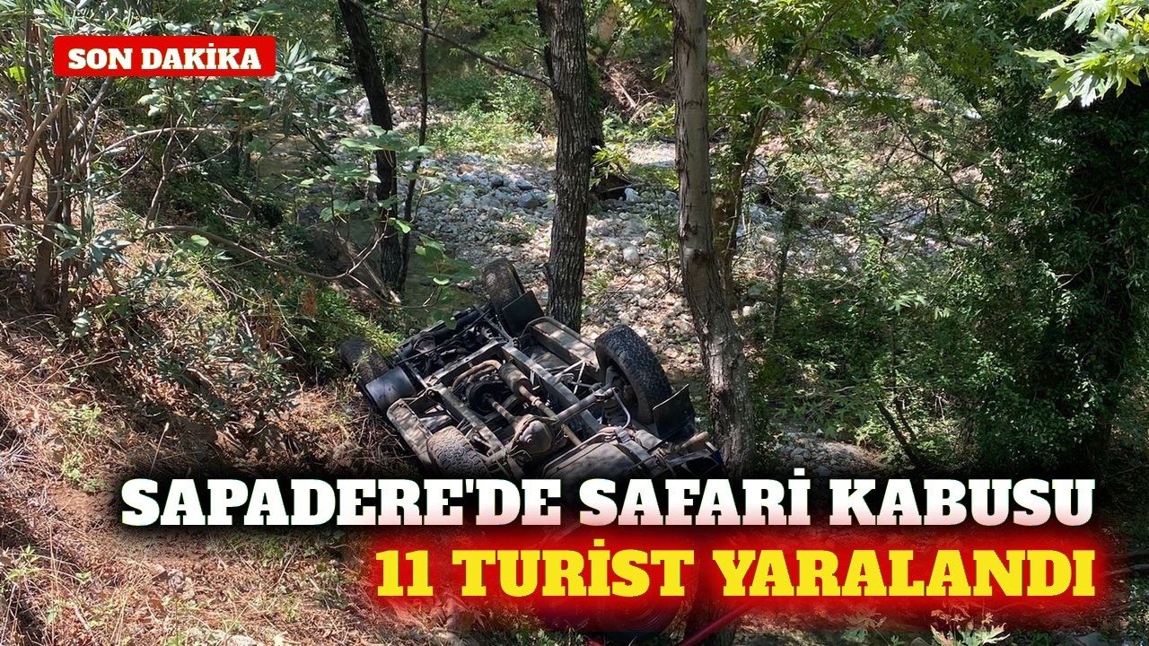Alanya Sapadere'de safari aracı devrildi: 11 yaralı