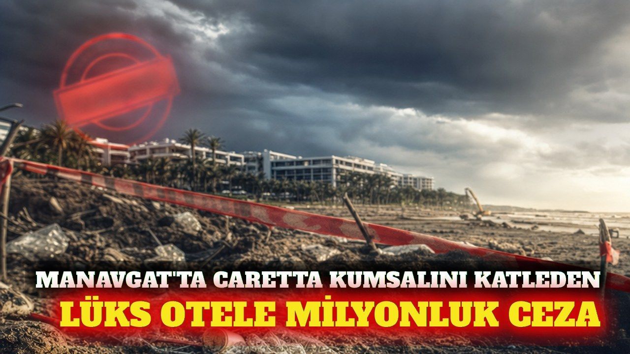 Manavgat'ta caretta kumsalını kirleten otele milyonluk ceza