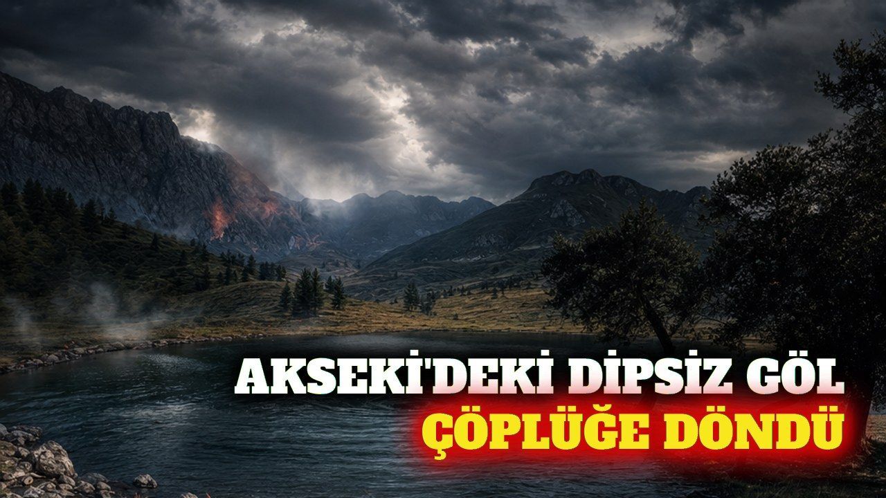 Akseki'de 1700 rakımlı Dipsiz Göl çöplüğe döndü
