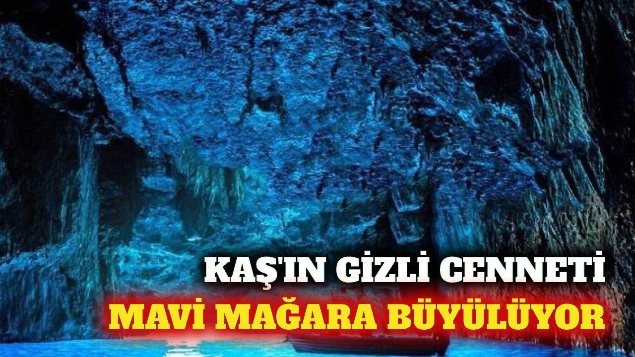 Kaş'taki Mavi Mağara su altı zenginliğiyle dikkat çekiyor
