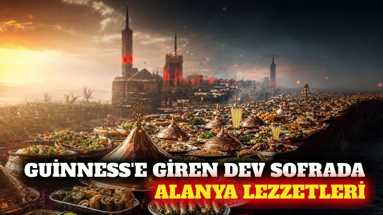 Afyonkarahisar'daki 257 metrelik rekor sofrasında Alanya izi