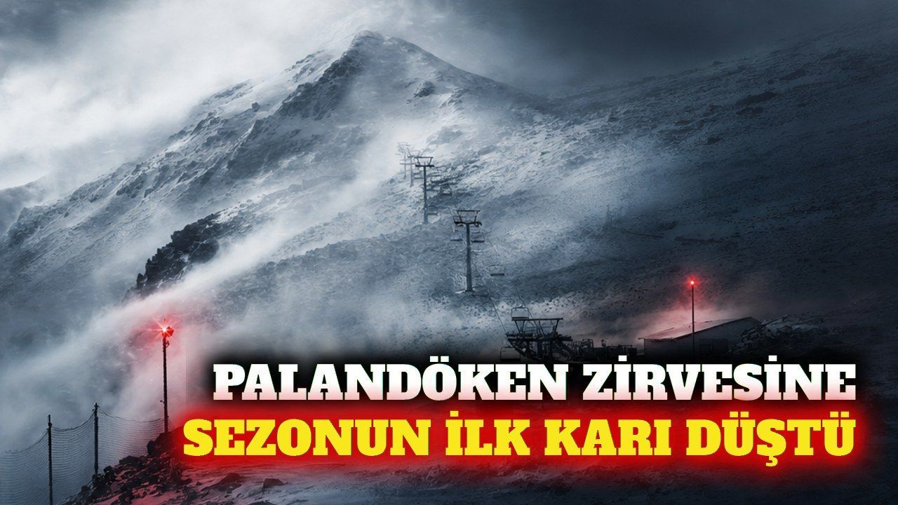 Palandöken zirvesinde kar kalınlığı 5 santimetreye ulaştı