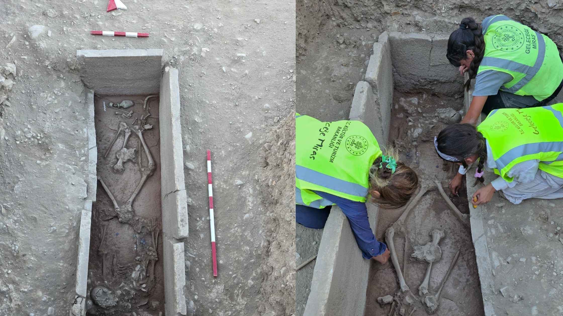 ASPENDOS’TA 2 BİN 400 YILLIK GÜREŞÇİ MEZARI KEŞFEDİLDİ